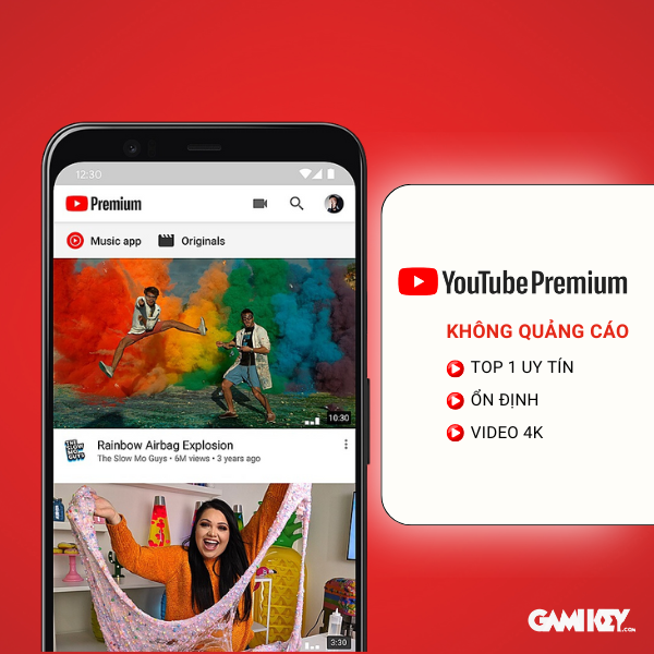 Tài khoản Youtube Premium 3/6/12/24/36 Tháng - Loại bỏ quảng cáo khi xem Youtube