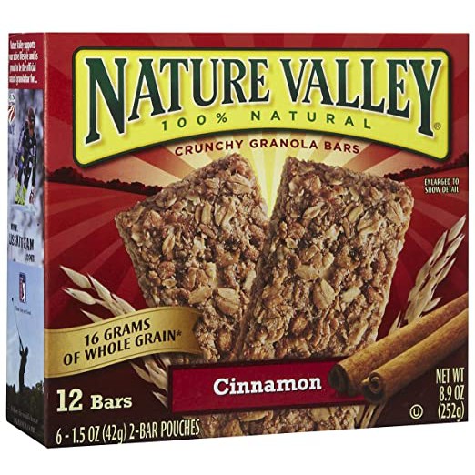 Bánh Ngũ Cốc Nature Valley - Cinnamon 253gr- 6 gói-12 thanh-Nhập khẩu Mỹ