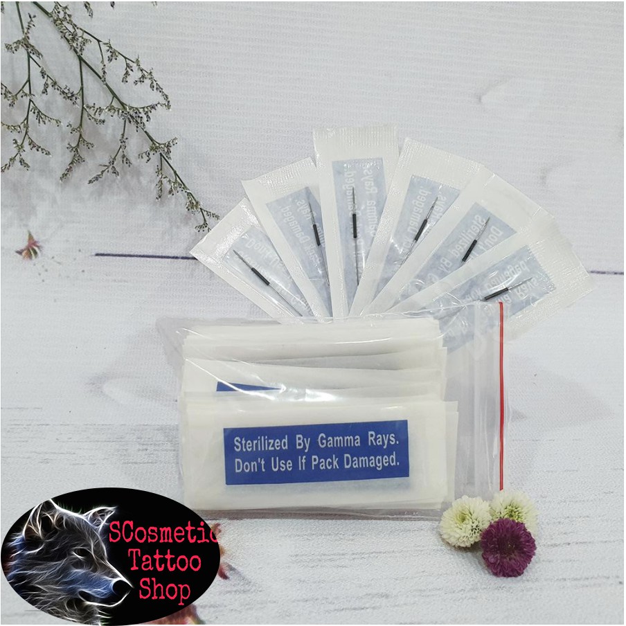 Kim 3 ngắn dùng máy thần thánh 50- 100 cái xanh dương -Phun xăm Thẩm Mỹ
