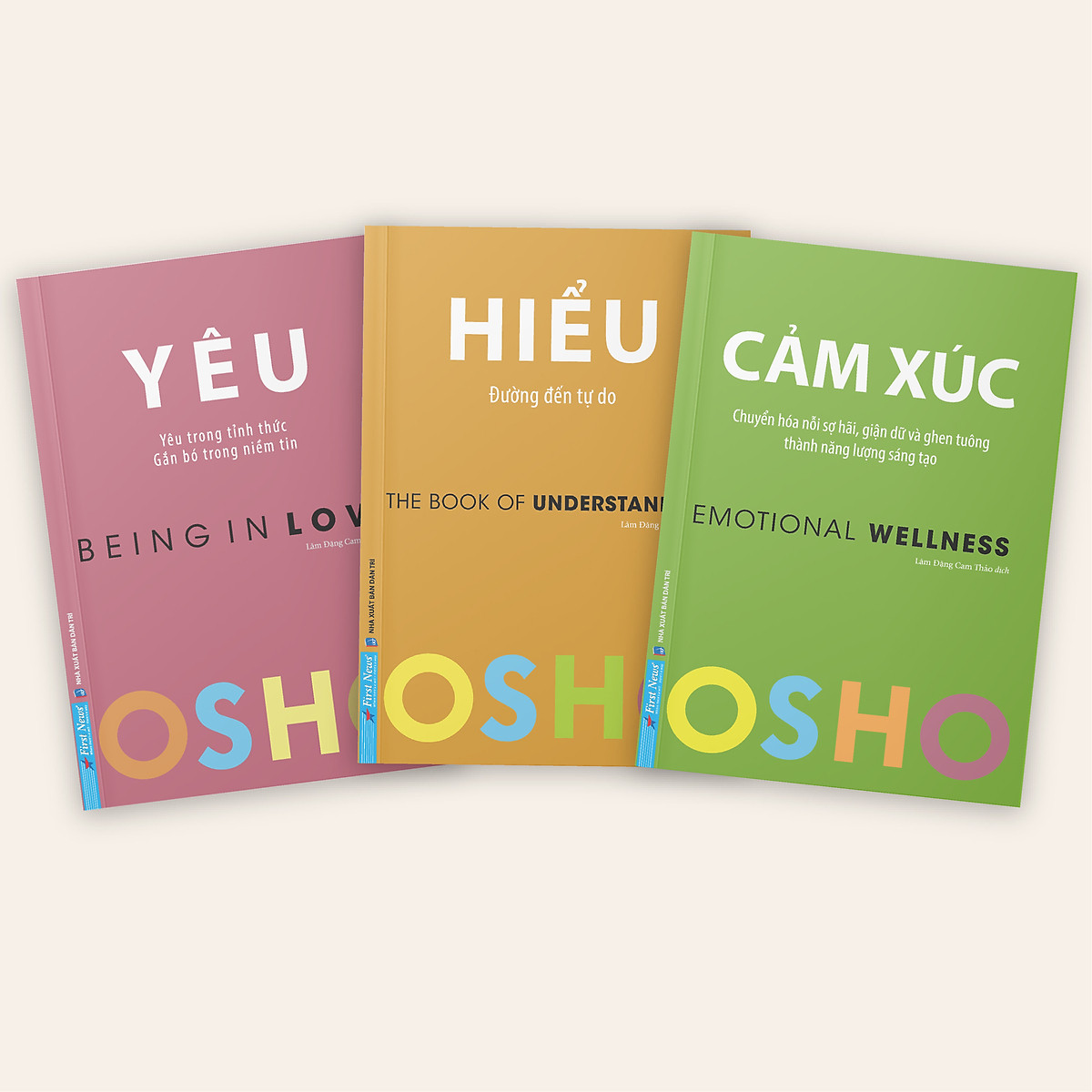 Sách - combo 3 cuốn osho : yêu + hiểu + cảm xúc