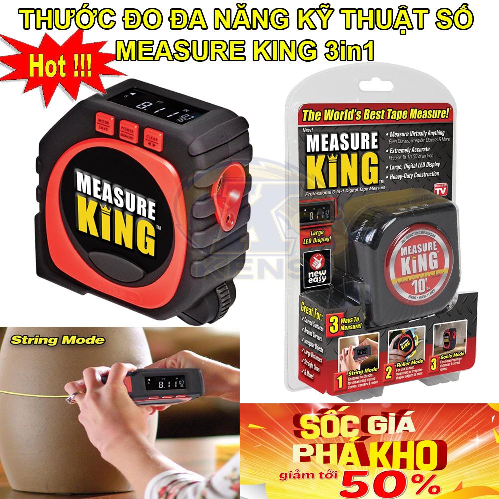Thước Đo Điện Tử, Đo Khoảng Cách, Thước Đo Đa Năng Kĩ Thuật Số MEASURE KING 3in1 - Độ Chính Xác Cao Tiêu Chuẩn USA, Mẫu Mới 2019, Giảm Giá Sốc 50% - Bh Uy Tín Trên Toàn Quốc