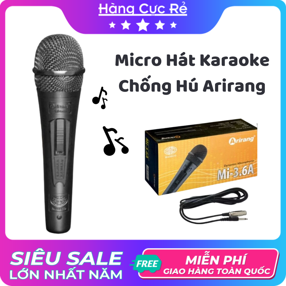 Micro karaoke lọc âm chống hú, âm thanh lớn, trong trẻo, có dây dài 5m cổng jack mic 6.5mm – Shop Hàng Cực Rẻ