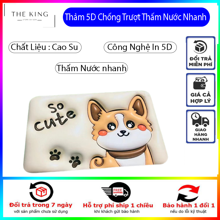Thảm 5D siêu thấm hút phiên bản đang hót rần rần bên Trung vì quá dễ thương.