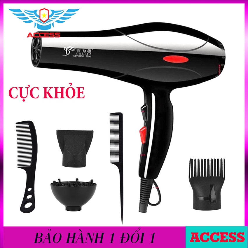 Máy sấy tóc - máy sấy tóc công suất lớn - mini, 2 chiều, công suất cao 2200w, salon tạo kiểu đầu - deliya