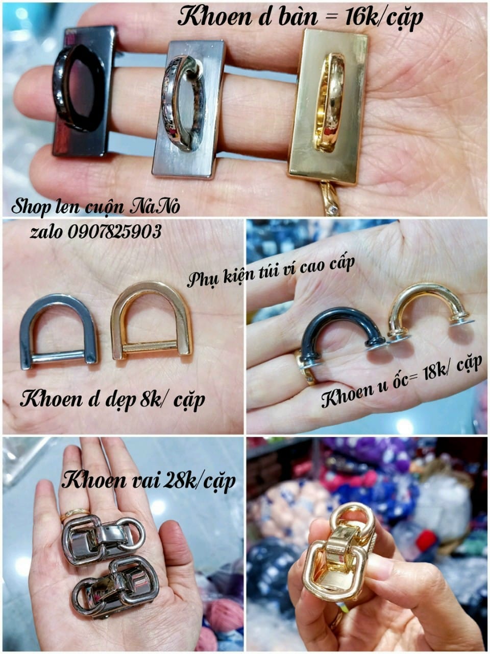 Khoen d, u ốc, khoen vai