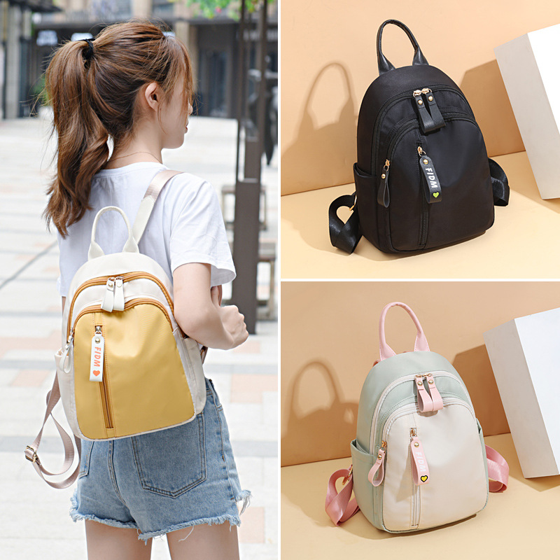 JIVIVIL Ba lô nữ vải ni-lông Dung tích lớn chống thấm nước Cặp học sinh học sinhTúi du lịch