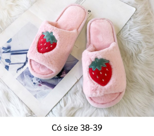 DÉP LÔNG TRÁI CẤY ĐẾ CAO SU SIÊU ÊM CHÂN