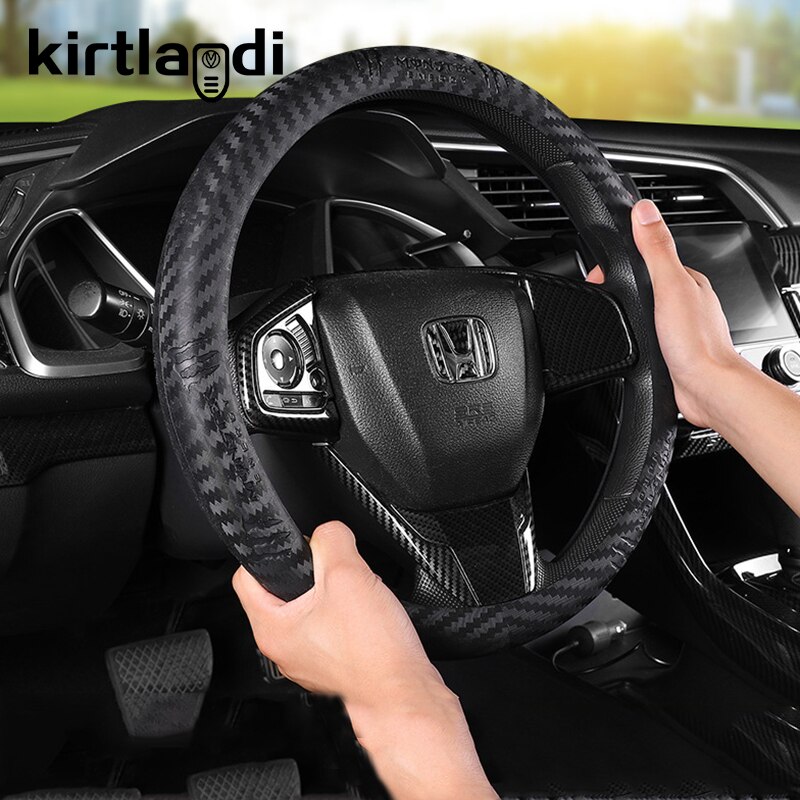 Bọc vô lăng silicon vân sợi carbon bọc vô lăng xe hơi hoa văn carbon