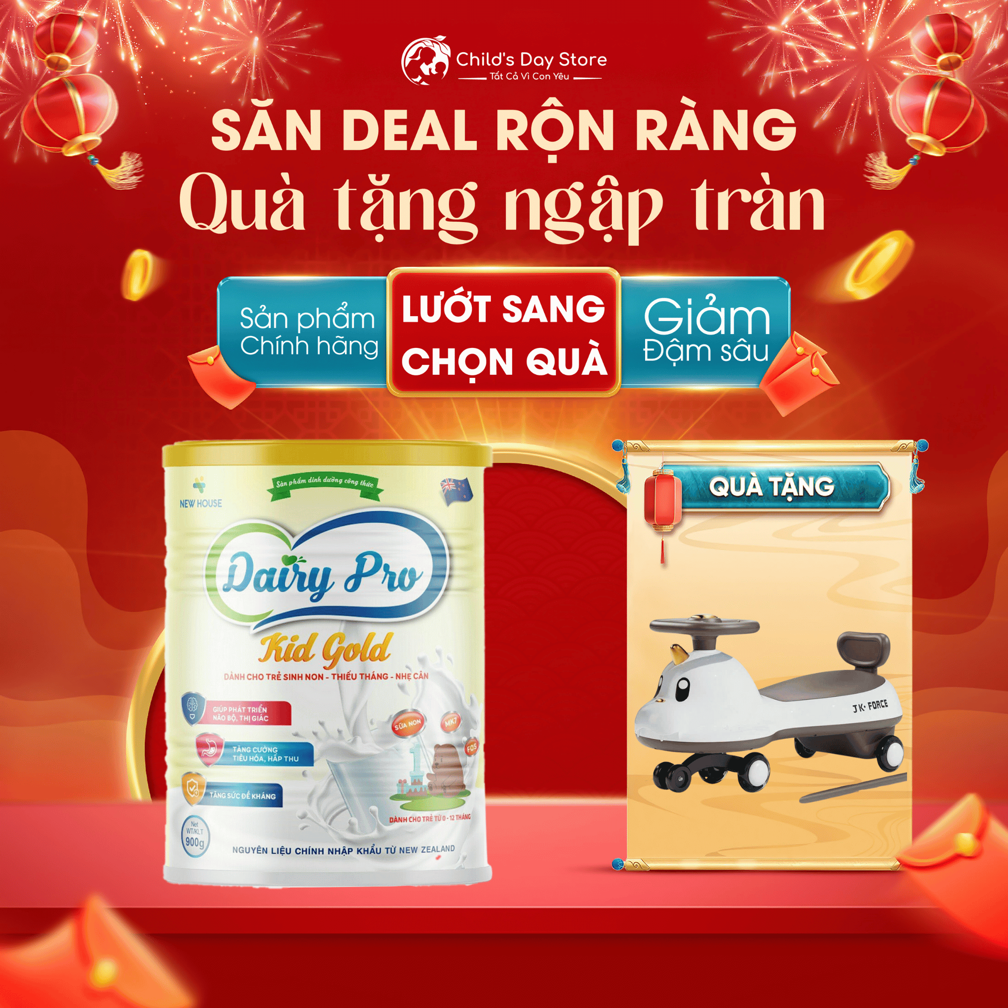   CHÍNH HÃNG  Sữa Dinh Dưỡng Dairy Pro Kid Gold 400-900g - Dành Cho Bé Sinh Non Thiếu Tháng Nhẹ Cân Hỗ Trợ Tăng Cân Phát Triển Toàn Diện | FREESHIP 