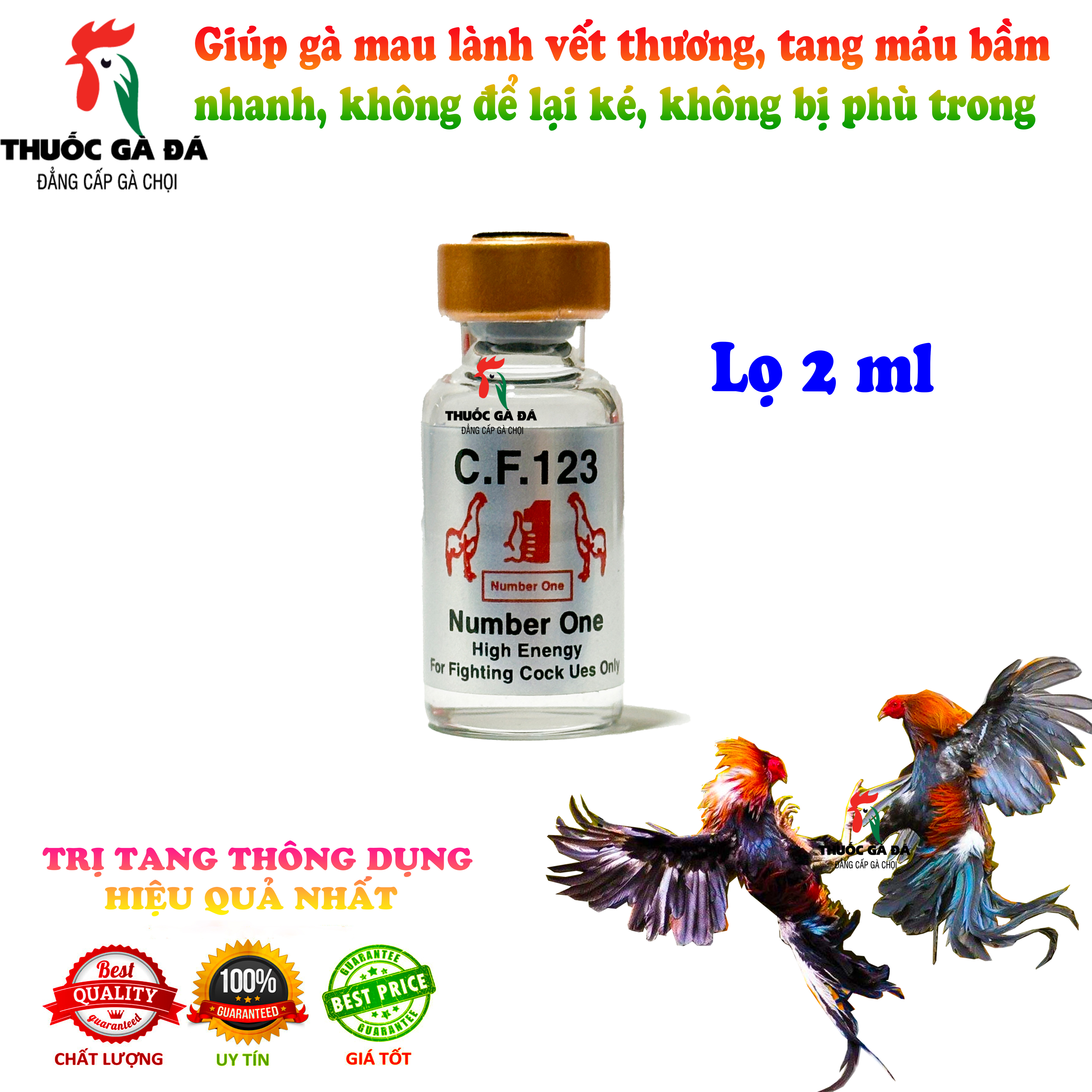  CF123 trị tang SỐ 1 dành cho gà đá CHAI 2ML 