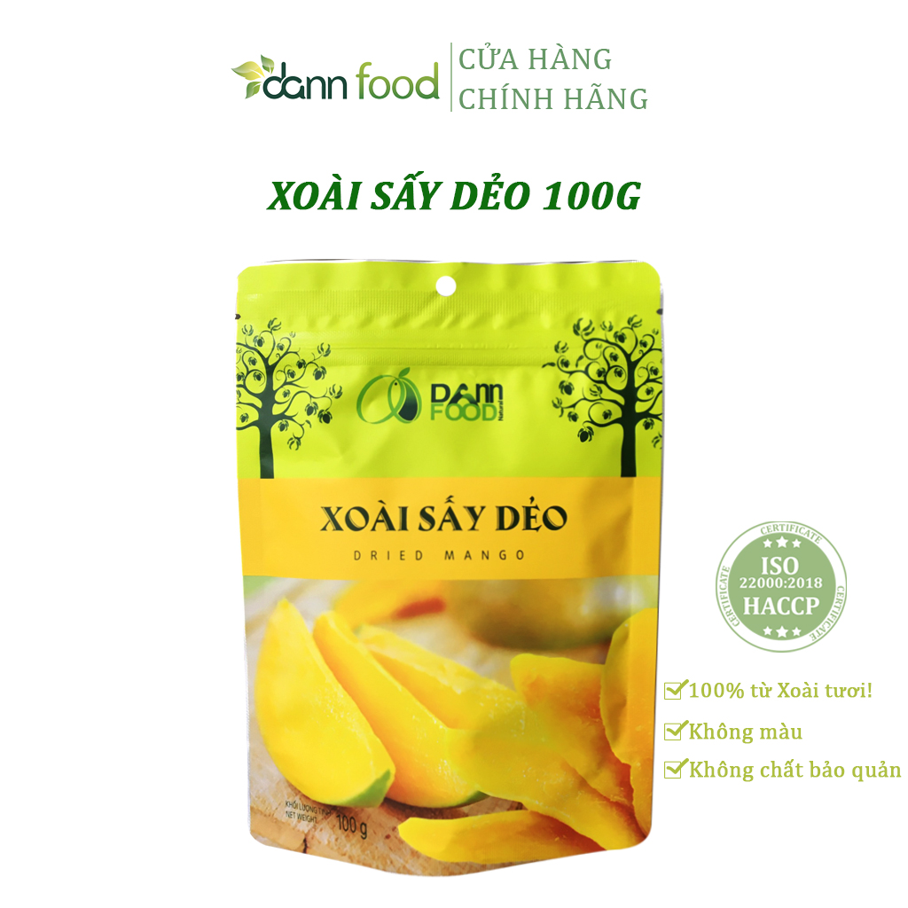 Xoài sấy dẻo nguyên chất hàng xuất khẩu 100g dann food