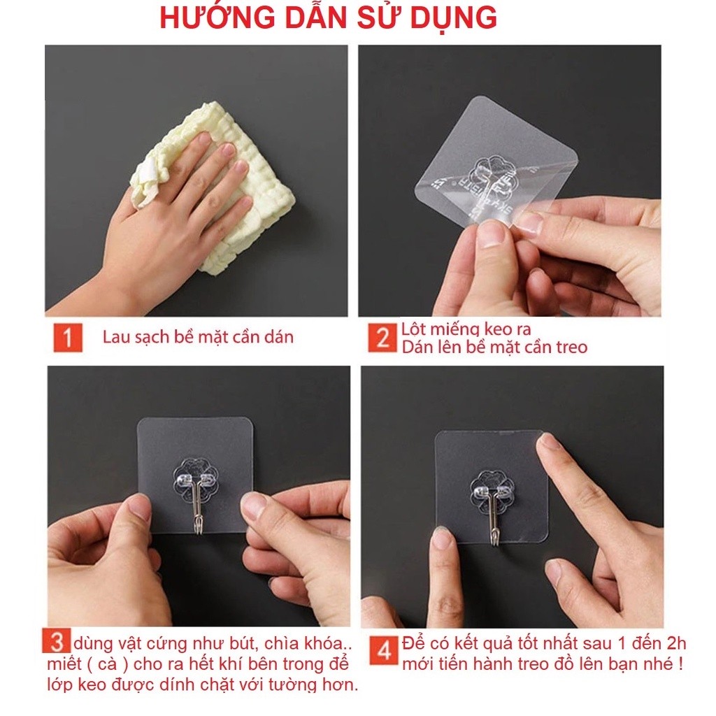 5 cái móc treo dán tường đa năng thông minh