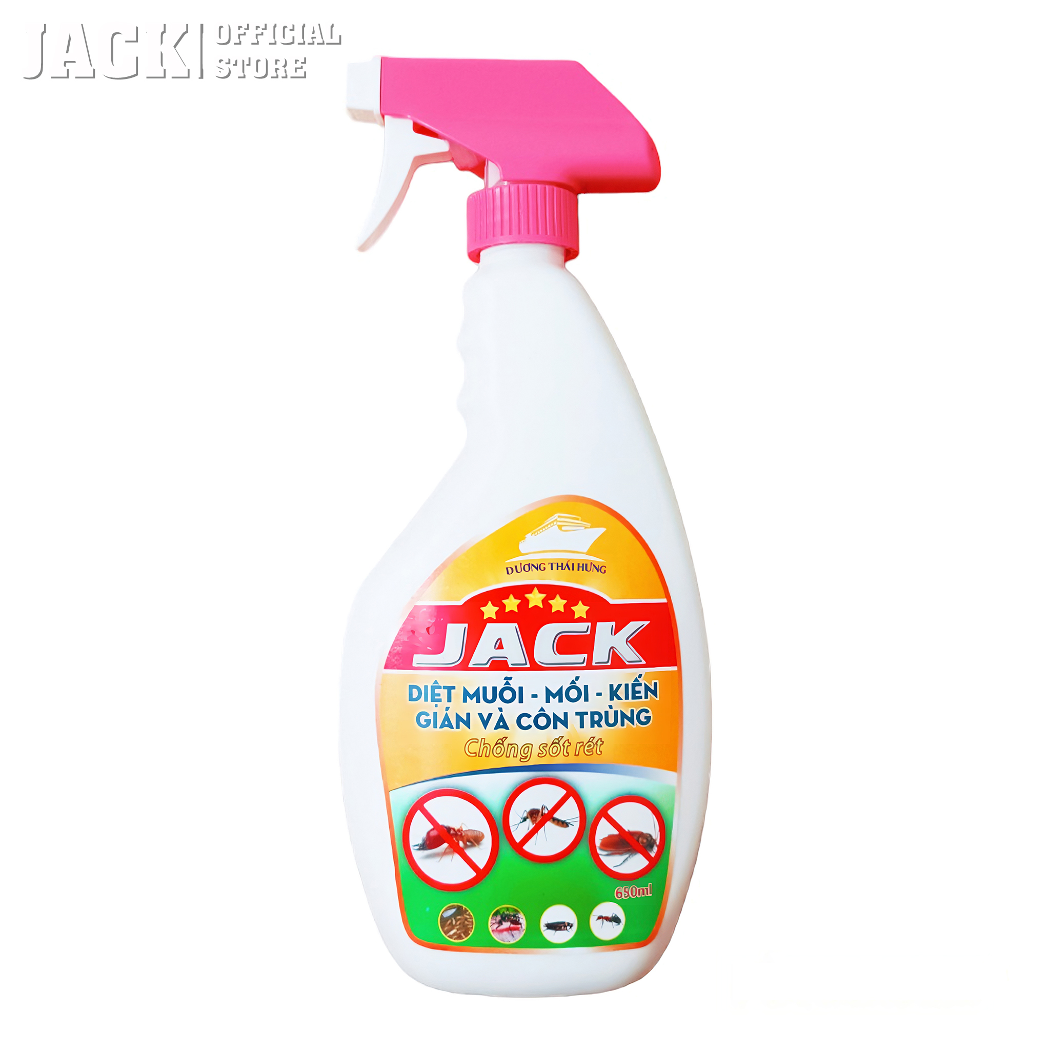 Diệt côn trùng, diệt mối, diệt kiến, diệt gián siêu mạnh jack 650ml