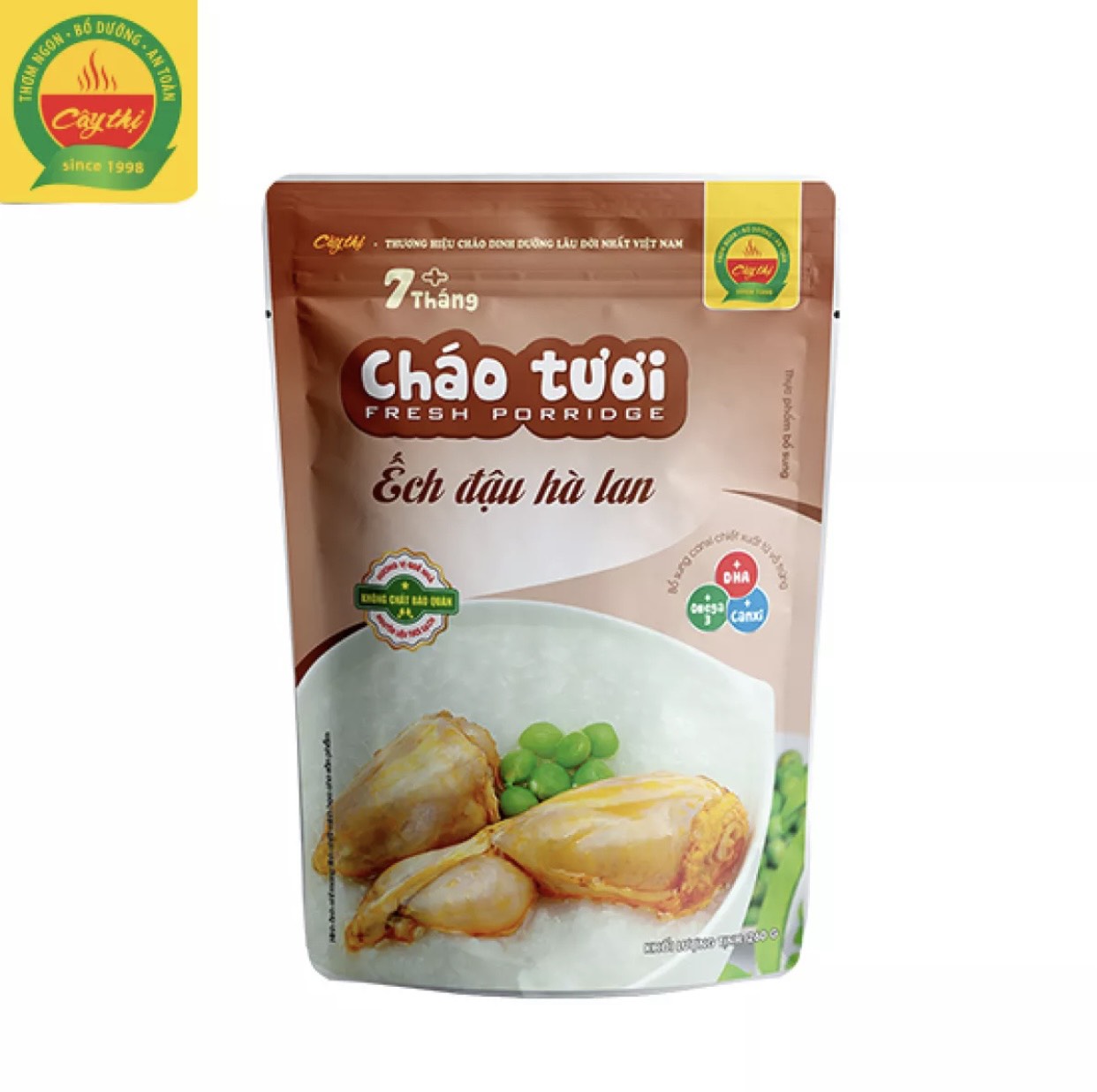 Cháo tươi dinh dưỡng cây thị ếch đậu hà lan