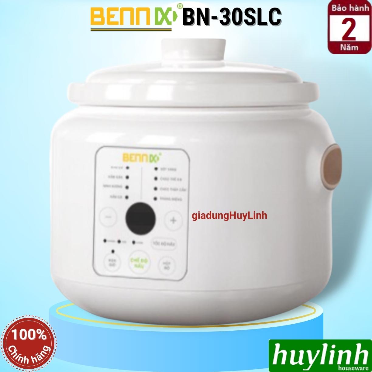 Nồi nấu cháo chậm điện tử bennix bn-30slc - 3 lít - 8 chức năng - 3 tốc độ nấu