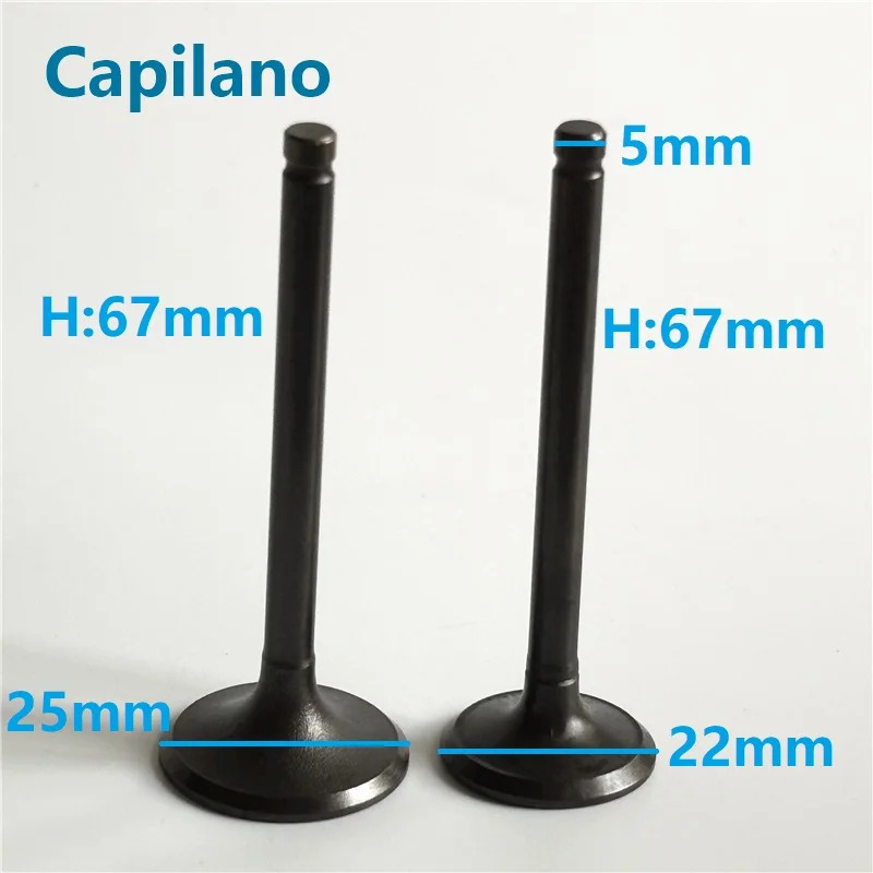 Thân van 67mm, đường kính 5mm, dùng cho van xả khí nạp động cơ xe máy SUZUKI 125cc SHOGUN 125 / SHOGUN125 PRO, phụ tùng thay thế.