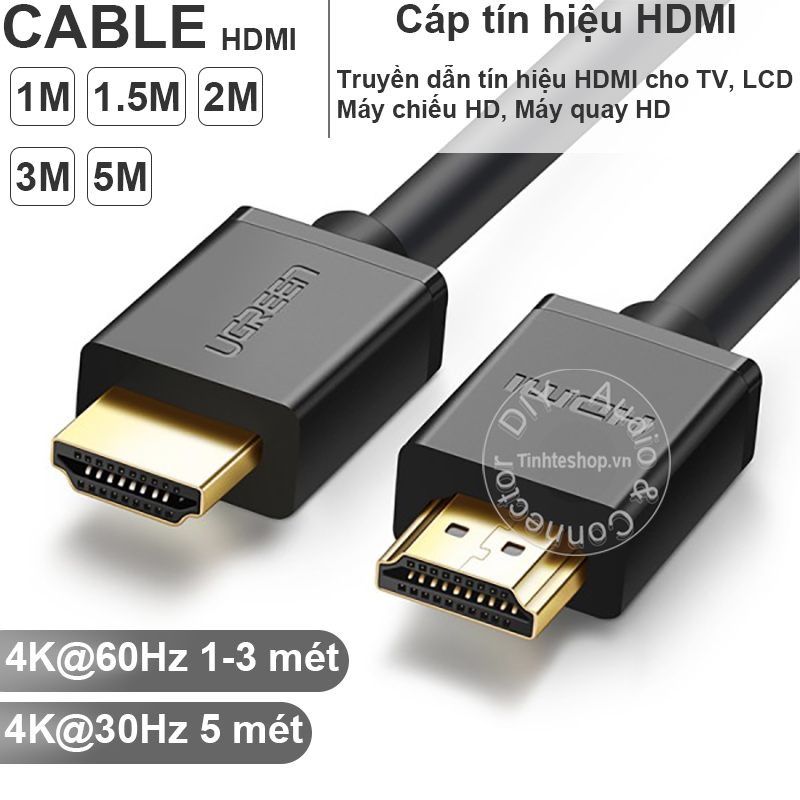 Cáp HD 4K Ugreen HD104 1M đến 5M - Dây HDMI 4K60Hz 1-3 mét 4K30Hz 5 mét