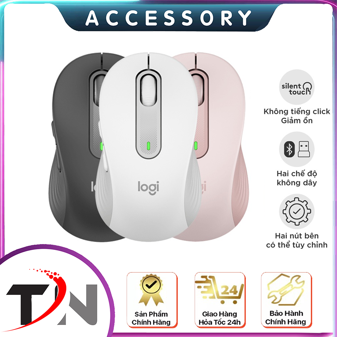 Chuột Bluetooth Logitech M650 Chuột không Dây Yên Tĩnh Đa Thiết Bị Nhỏ Gọn Phù hợp PC/Laptop Bảo Hành 12 Tháng