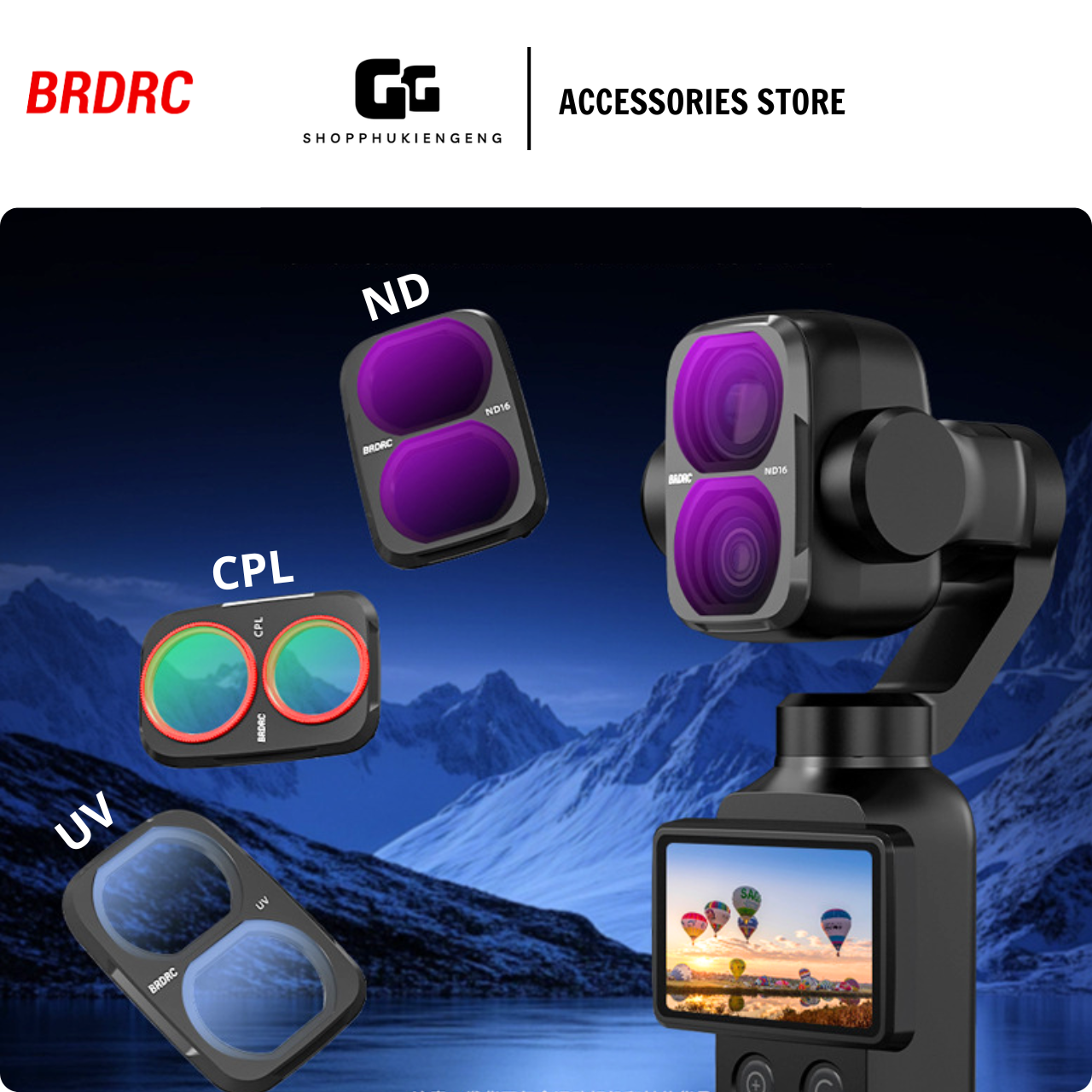 BRDRC Filter/ Kính lọc cho DJI Pocket 4P - CPL/ ND/ Diffusion ... Nâng cao chất lượng hình ảnh