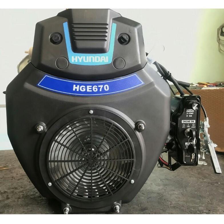 Động cơ xăng hyundai 22hp hge670đầu nổ
