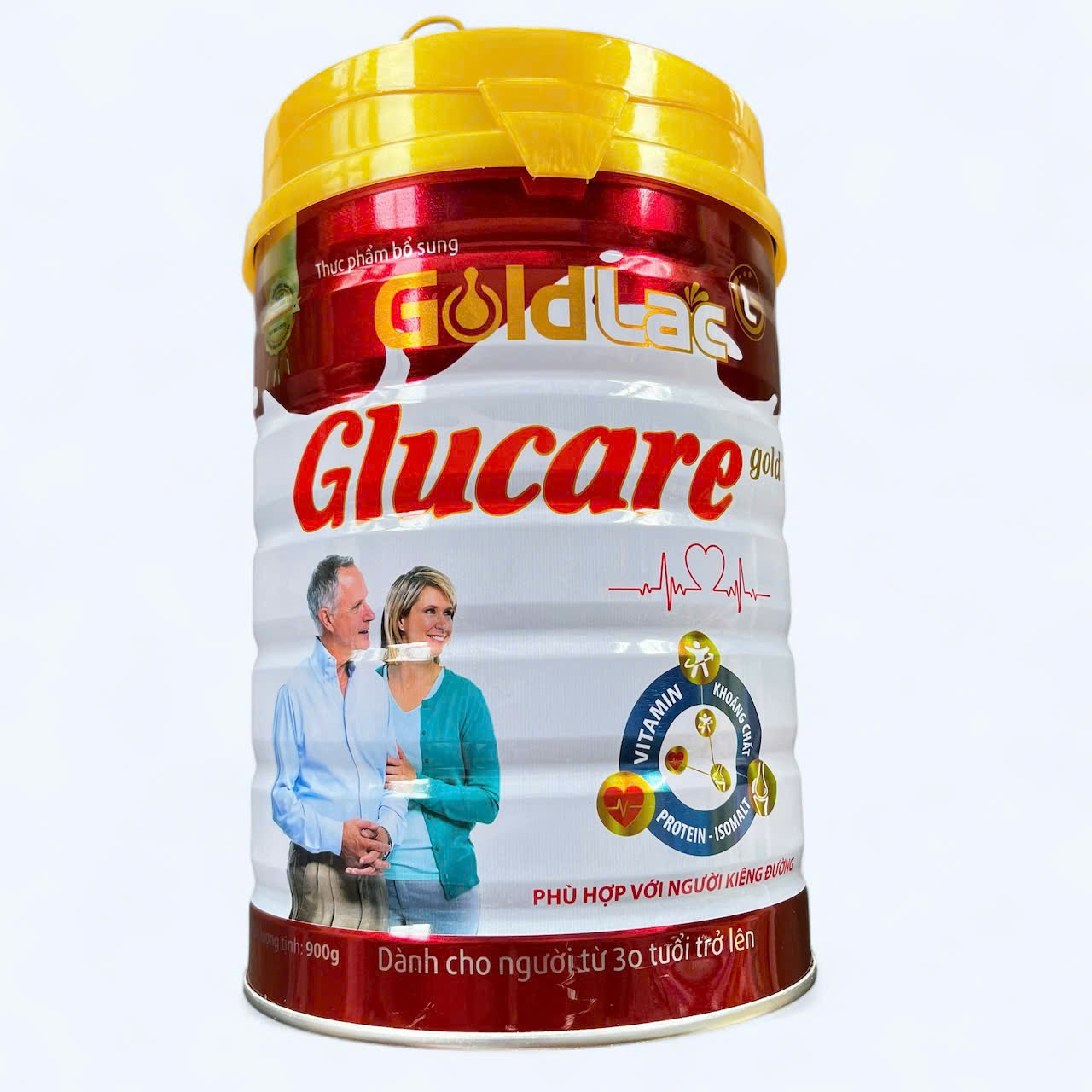Sữa cho người bị tiểu đường Goldlac Glucare - Sữa dành cho người TIỂU ĐƯỜNG tim mạch huyết áp phòng ngừa loãng xương - Hộp 900g