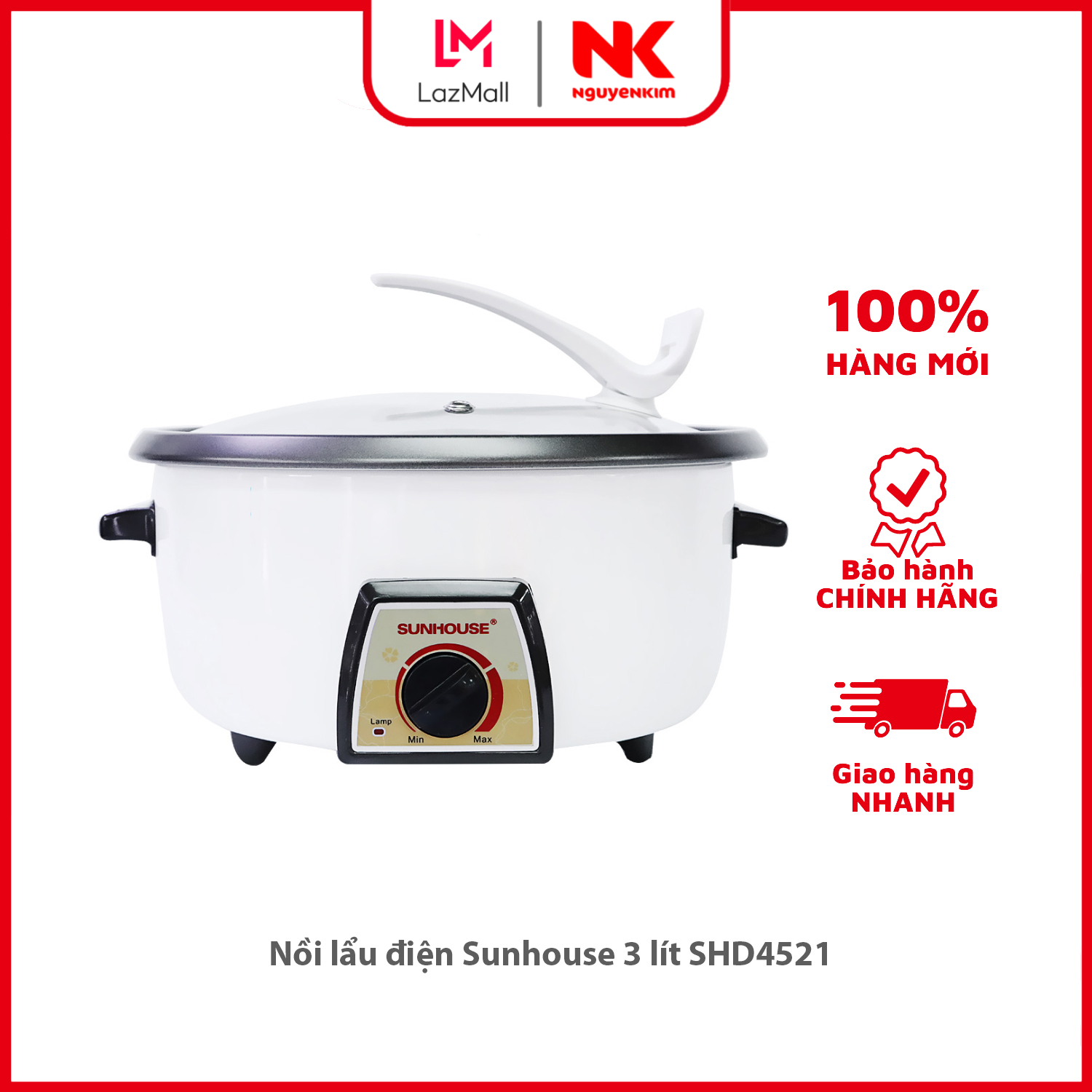 Nồi lẩu điện sunhouse 3 lít shd4521
