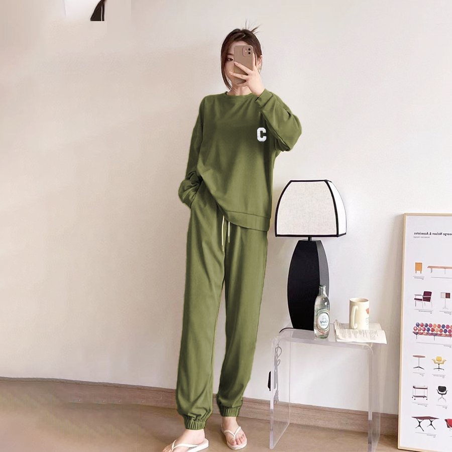 Bộ đồ nỉ nữ icotton set đồ nỉ da cá chữ c phom đẹp
