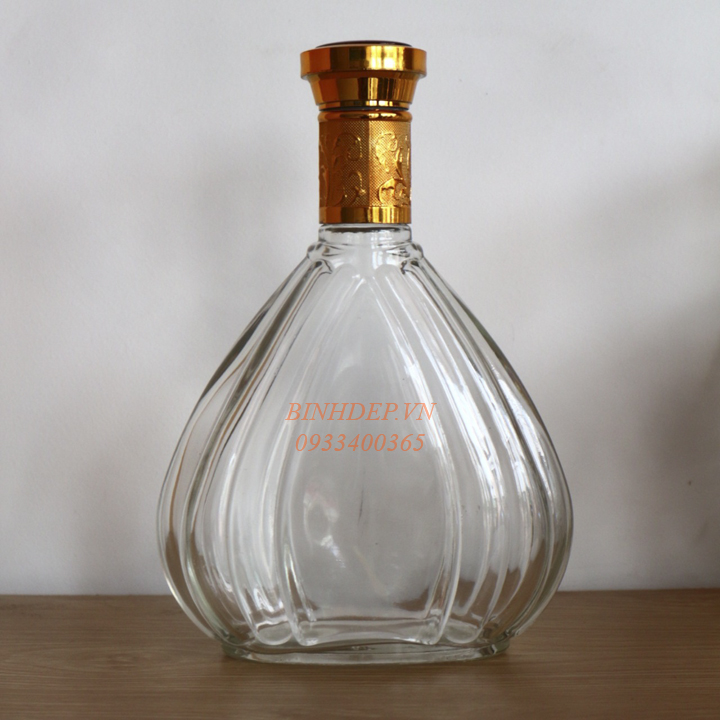 Block 2 chai tam giác 500ml | chai rượu | chai thủy tinh | keo rượu
