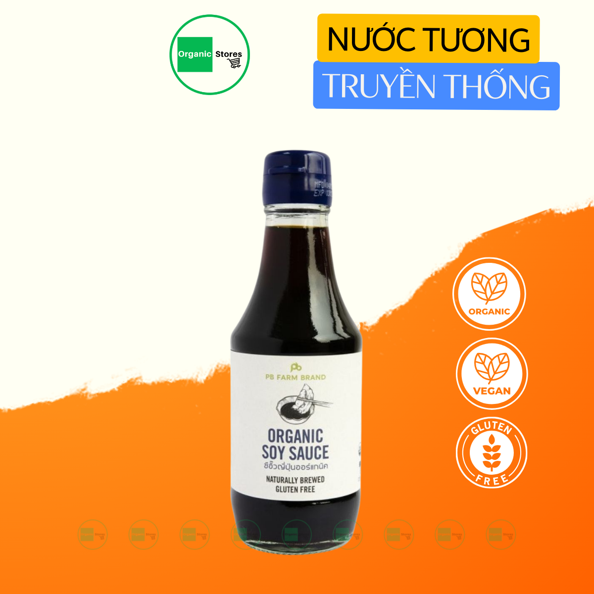 Nước tương hữu cơ vị truyền thống 200ml - PBFarm