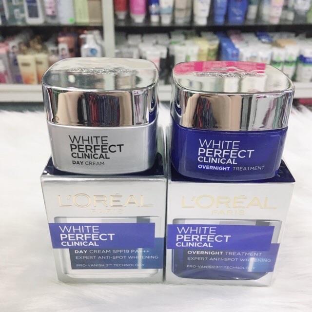 ❈✤◊ Kem Loreal White Perfect Clinical Giảm Thâm Nám Trắng Mịn 50ml