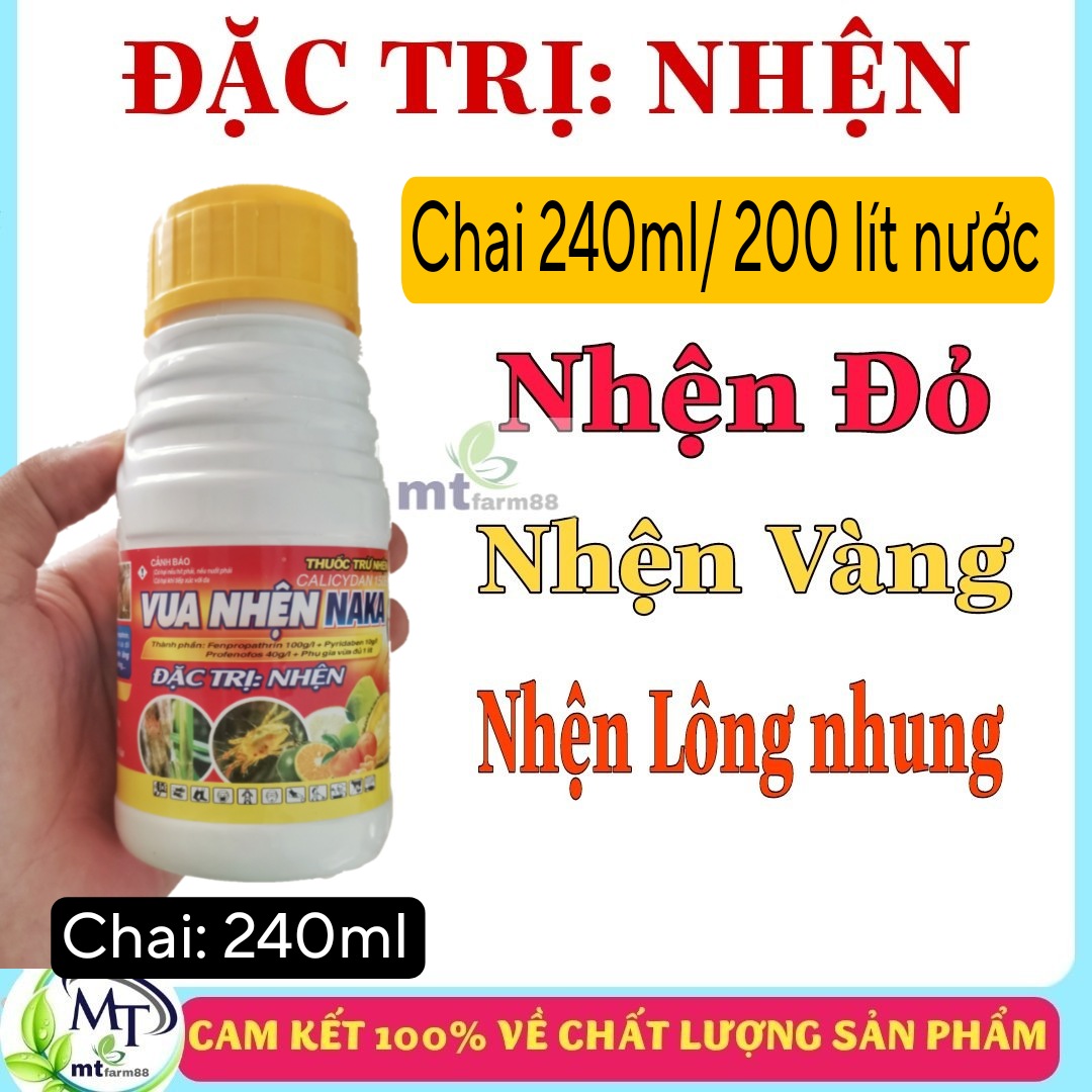 Vua nhện 240ml - chuyên trừ nhện đỏ, nhện vàng, nhện lông nhung trên cam, chanh, quýt, bưởi, sầu riêng - 3 hoạt chất
