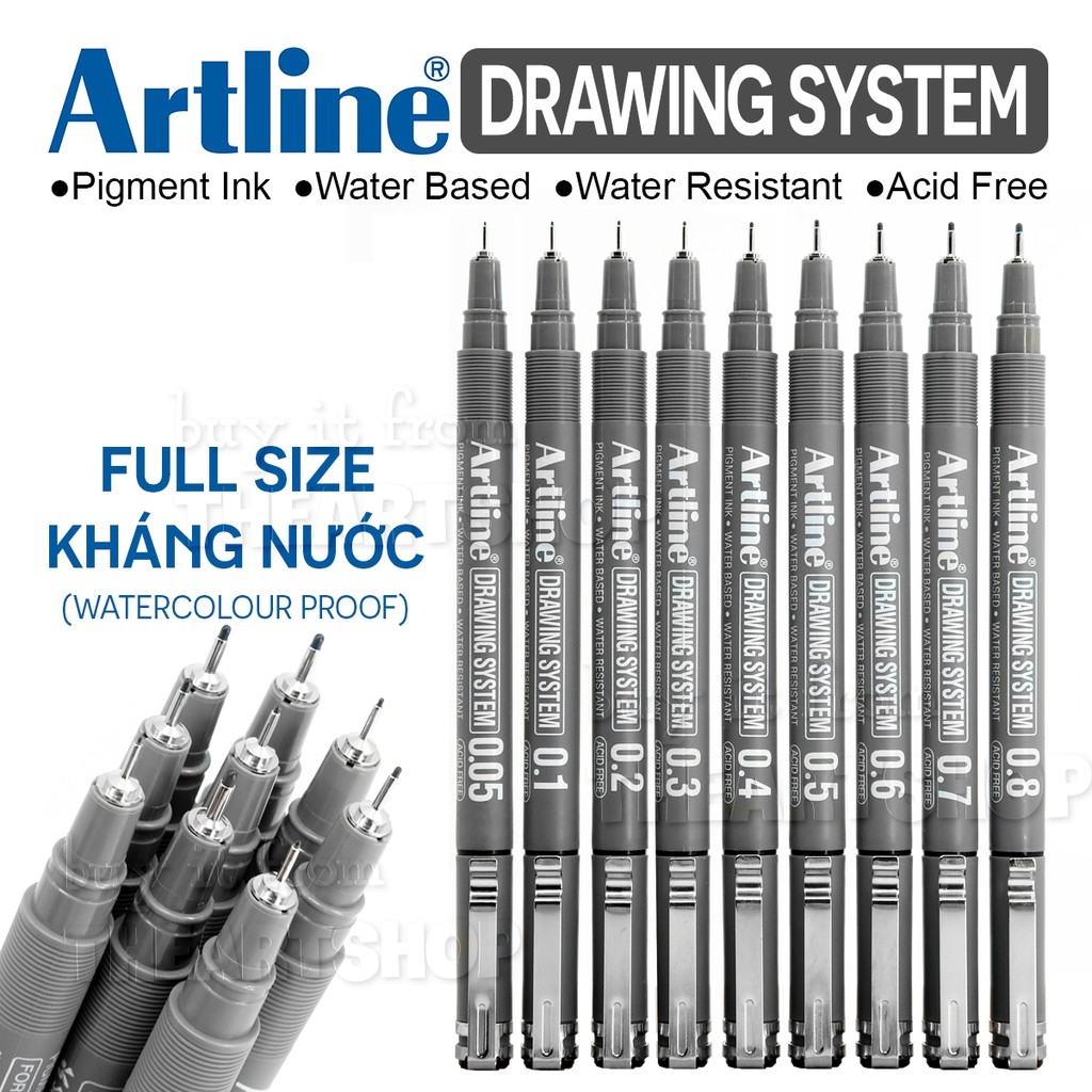 Bút liner đi nét chuyên nghiệp artline drawing system - ek-230 nhật bản