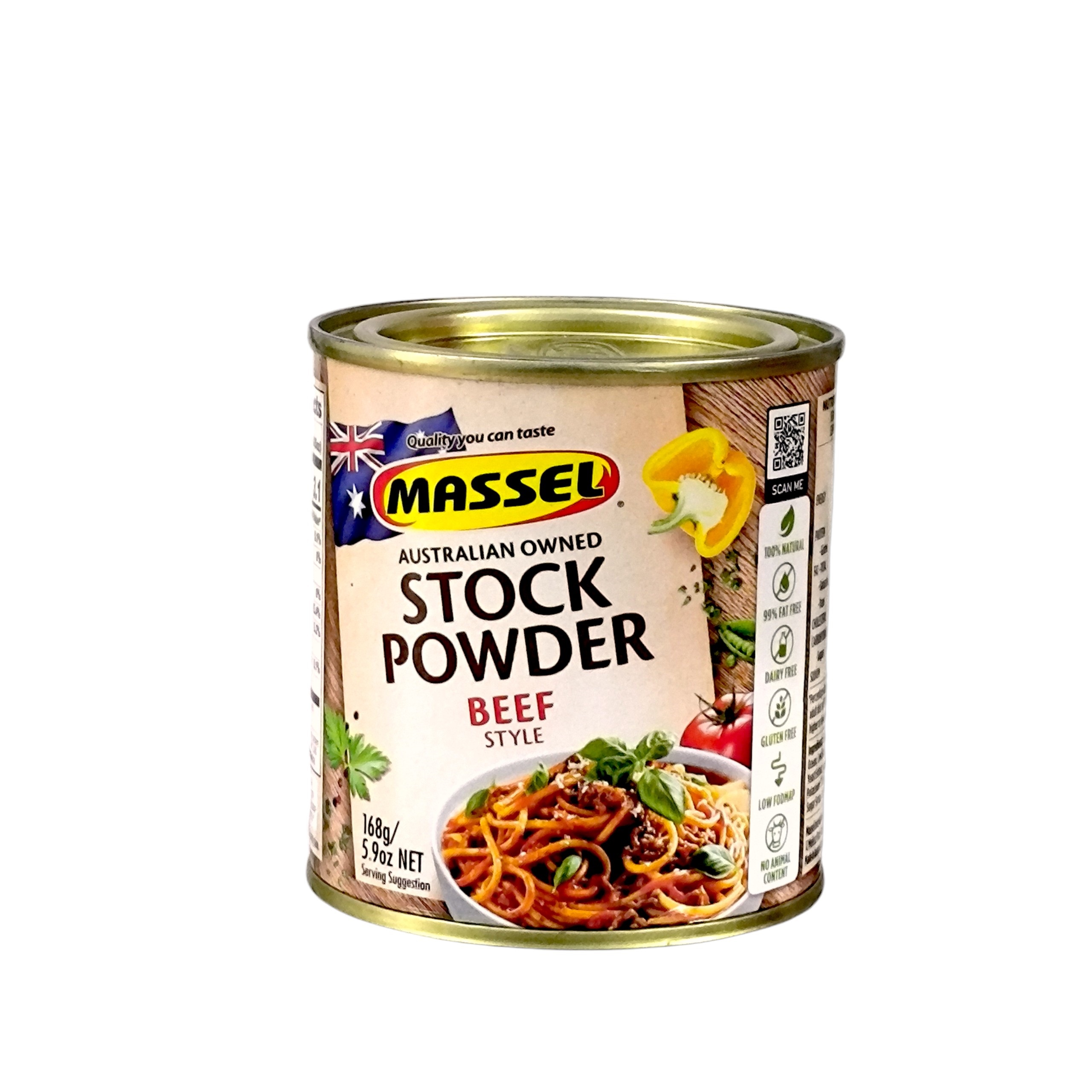 Hạt nêm vị bò Massel Premium Stock Powder Beef168g