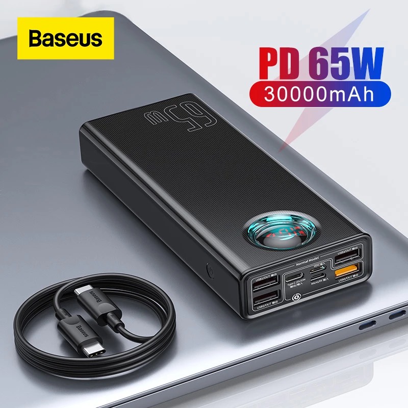 Sạc dự phòng Baseus 65W PD 30000mah sạc nhanh dùng cho smatphone/ipad....Chính hãng