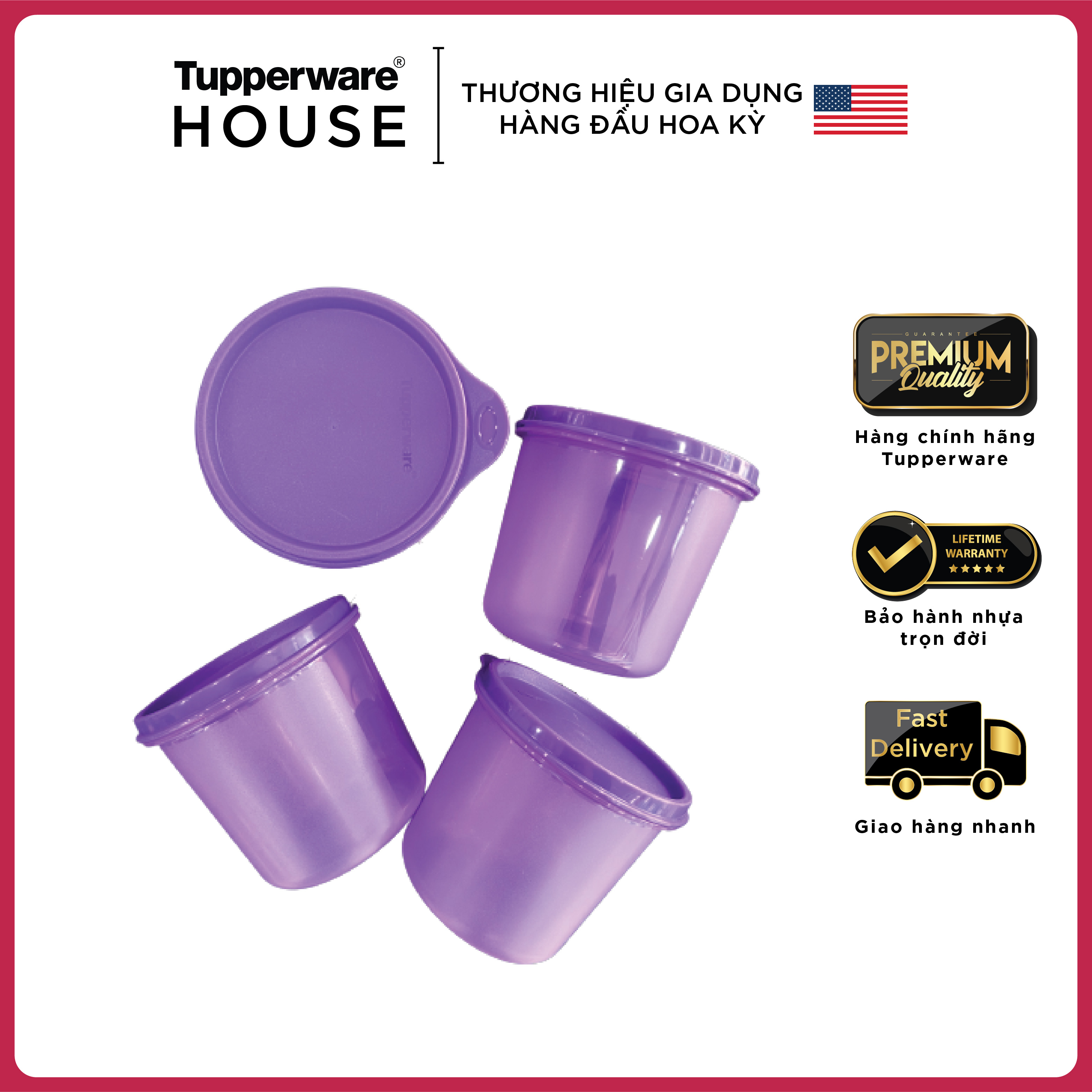 Bộ hộp BQTP Tupperware Freshness Collection Bowl - Không hộp