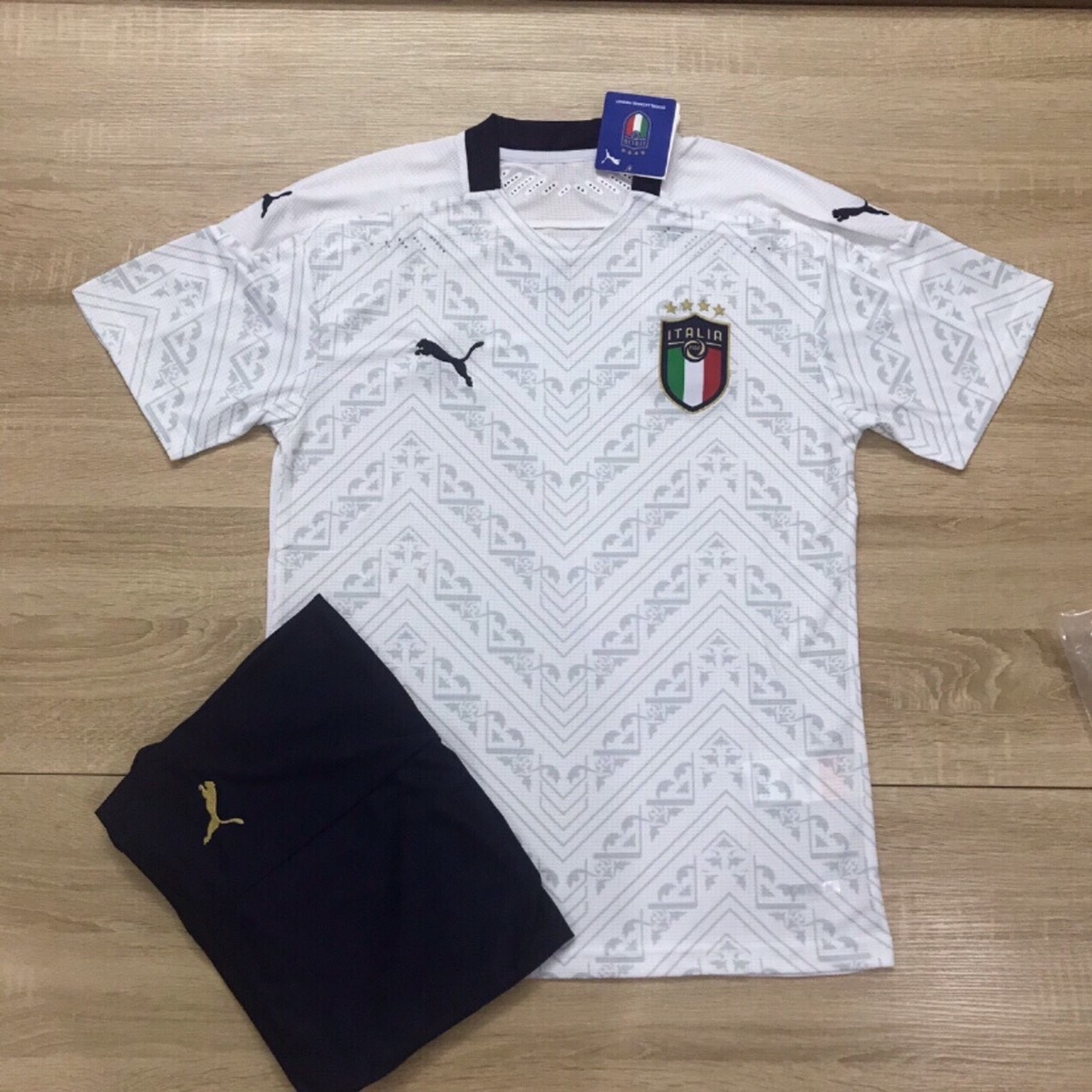 Áo Bóng Đá Đội Tuyển Italia 2023 - Chuẩn Mẫu Thi Đấu - Vải Polyester Thái Gai Lưới