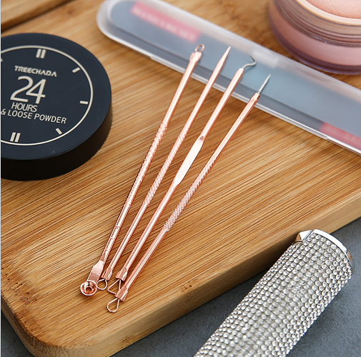 [HCM]Combo Bộ 4 Món Que Nặn Mụn Với 8 Đầu Đa Năng Giúp Lấy Mụn Hiệu Quả An Toàn Siêu Tiện Lợi