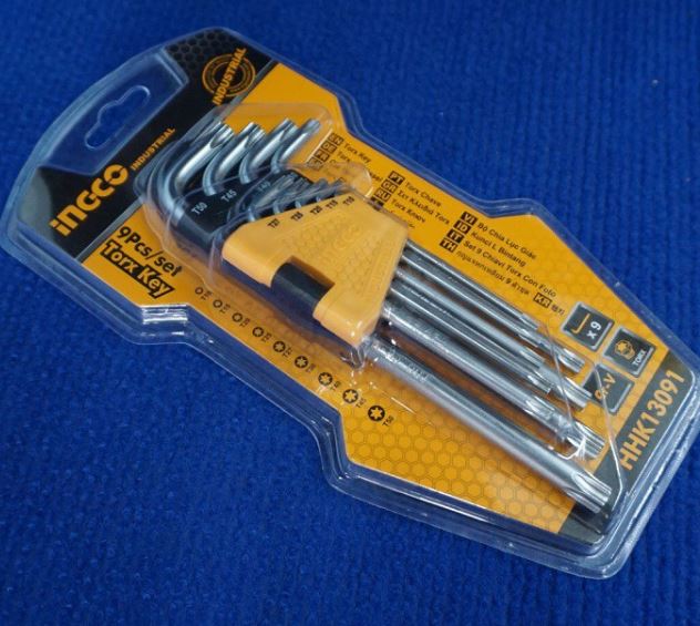 T10-t50 bộ lục giác bông dài 9 cây ingco hhk13091