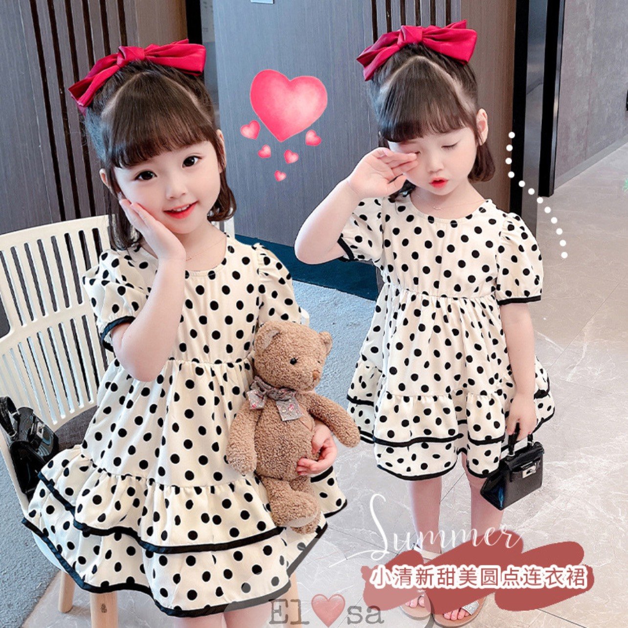 Váy bé gái 🎈 🎈 🎈 váy chấm bi 2 tầng bánh bèo 🎈 🎈 🎈