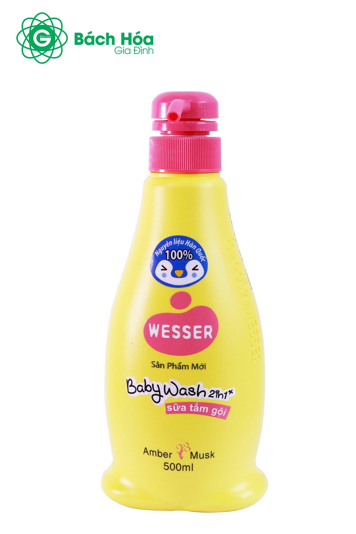 Sữa tắm gội Wesser 2 in 1 500ml
