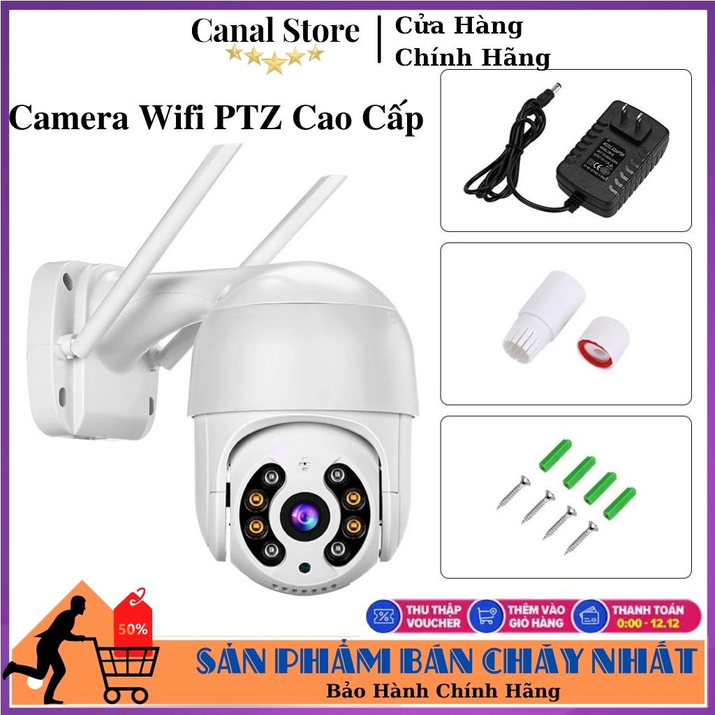 Camera wifi, Camera Wifi Không Dây Ngoài Trời PTZ Xoay 360 Độ Hình Ảnh Sắc Nét, Chống Nước Tốt