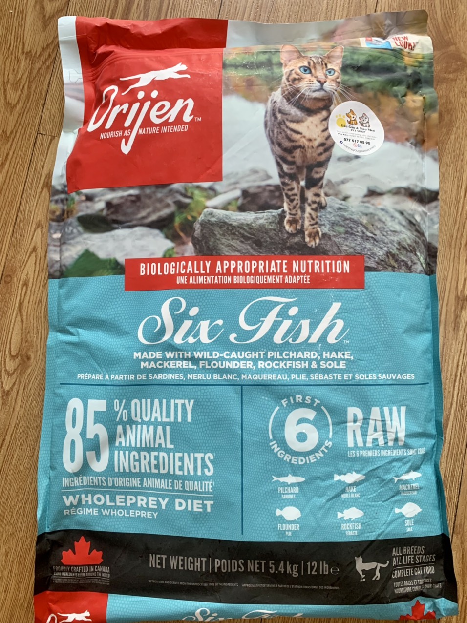 Thức ăn mèo orijen six fish