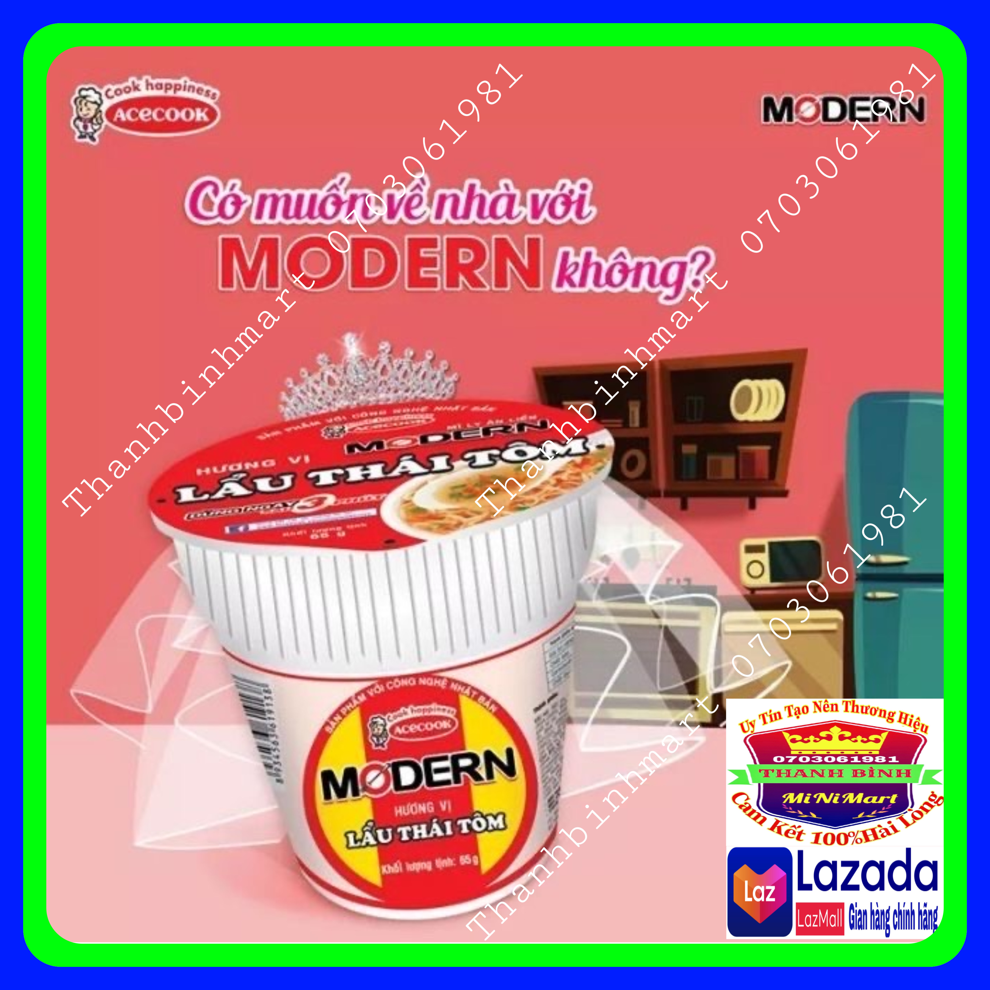 Mì modern lẩu thái tôm 1 ly x 67g