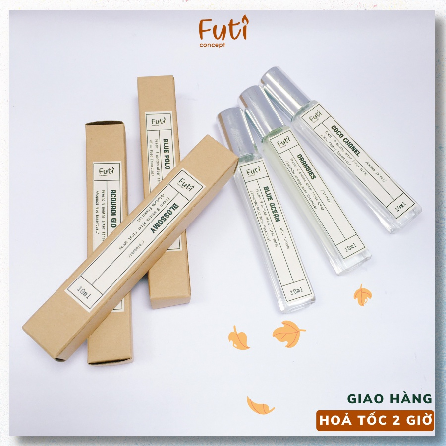Nước hoa tinh dầu 10ml dạng xịt kèm hộp nhiều mùi hương quyến rũ