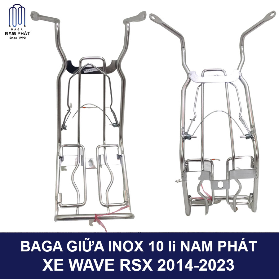 Baga giữa 10 li wave rsx 2014 đến rsx 2023 inox/7 màu nam phát