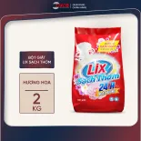 Bột giặt Lix sạch thơm suốt ngày dài 2kg ES201, khử mùi hôi, ẩm mốc dùng cho giặt tay và giặt máy  - Lixco Việt Nam