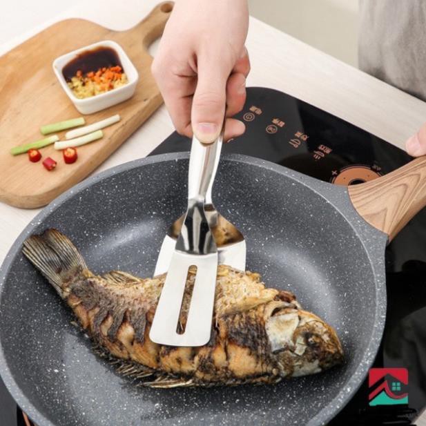 Kẹp gắp đồ inox rán đồ nóng chịu nhiệt tốt đa năng - xẻng lật đồ chiên rán, cam kết sản phẩm đúng mô tả, chất lượng đảm bảo