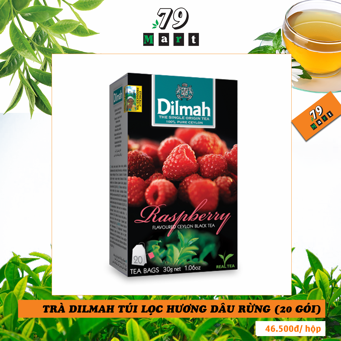 Trà Dilmah túi lọc hương dâu rừng - Siêu thị tiện lợi 79MART