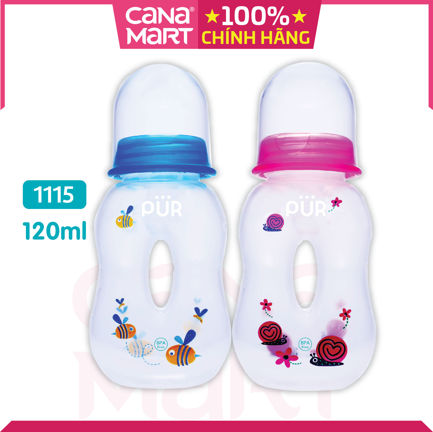 Bình sữa Gripper Pur 120ml không chứa BPA