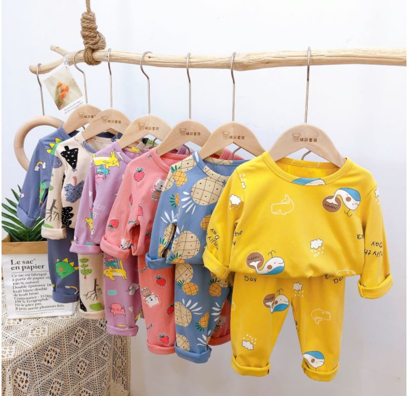 Bộ quần áo trẻ em cotton 4 chiều qate614
